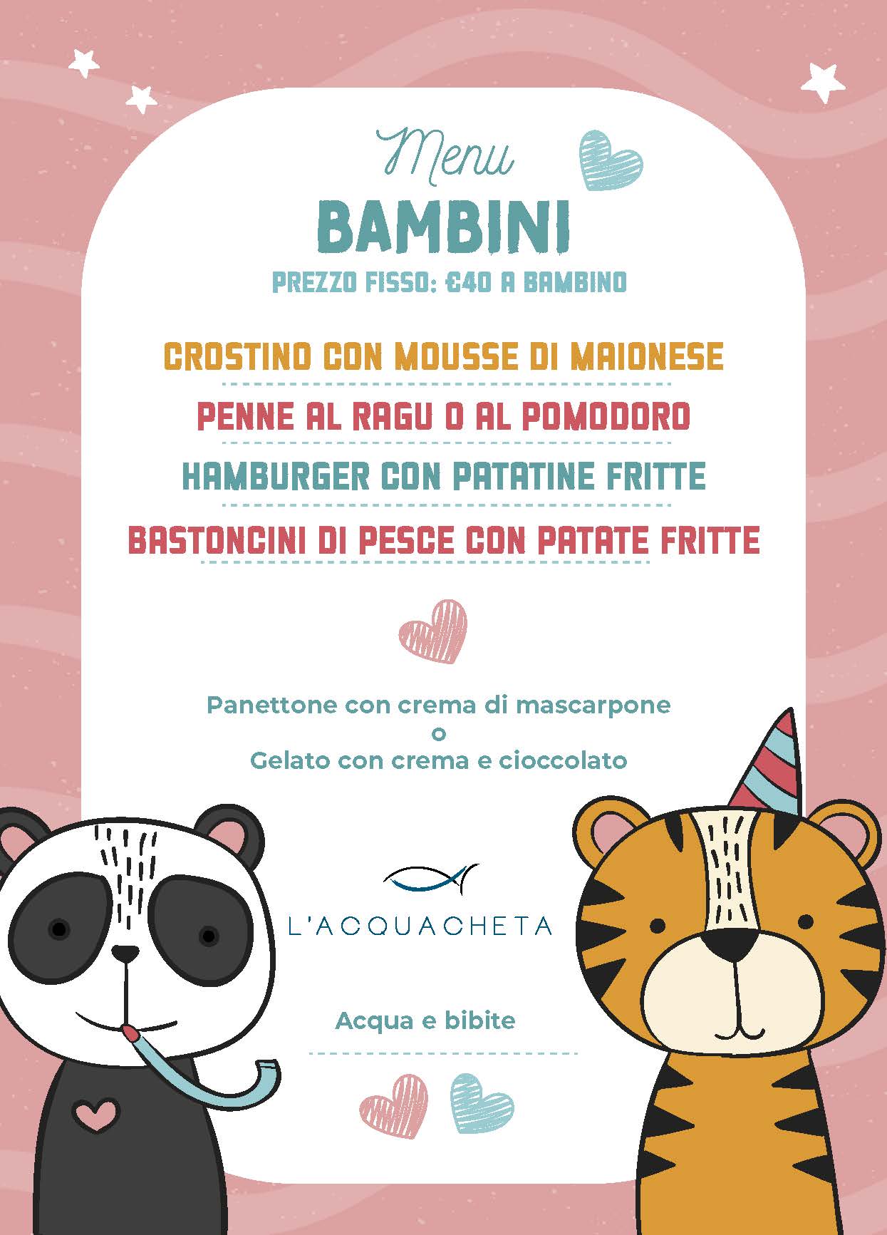 Menu Bambino